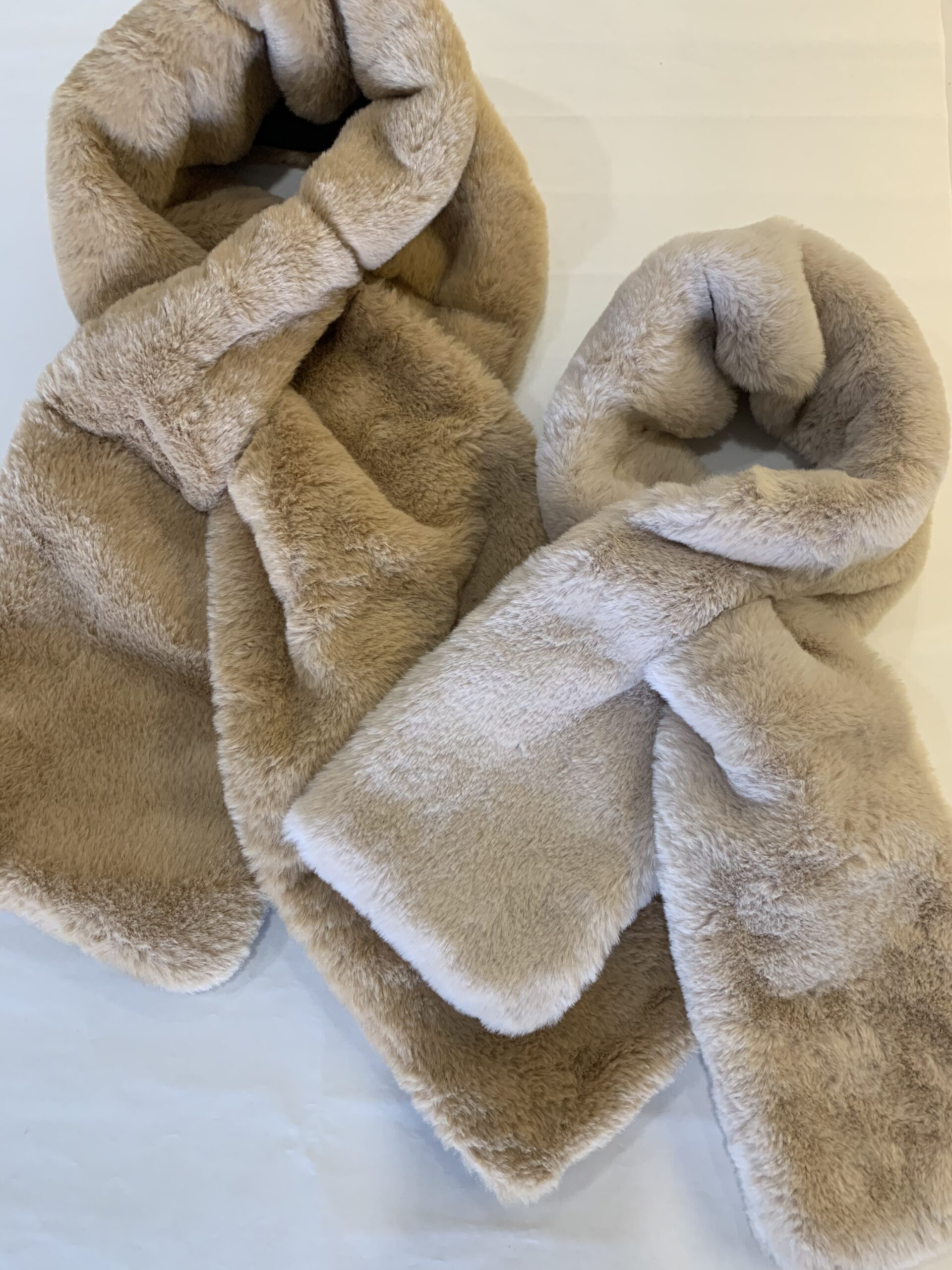 Faux fur winter scarf