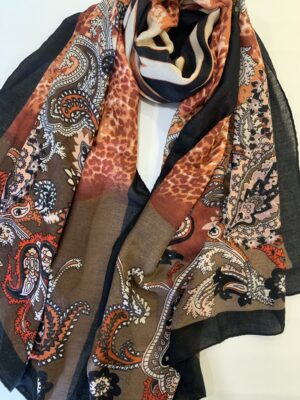 Faux fur scarf Multicoloured