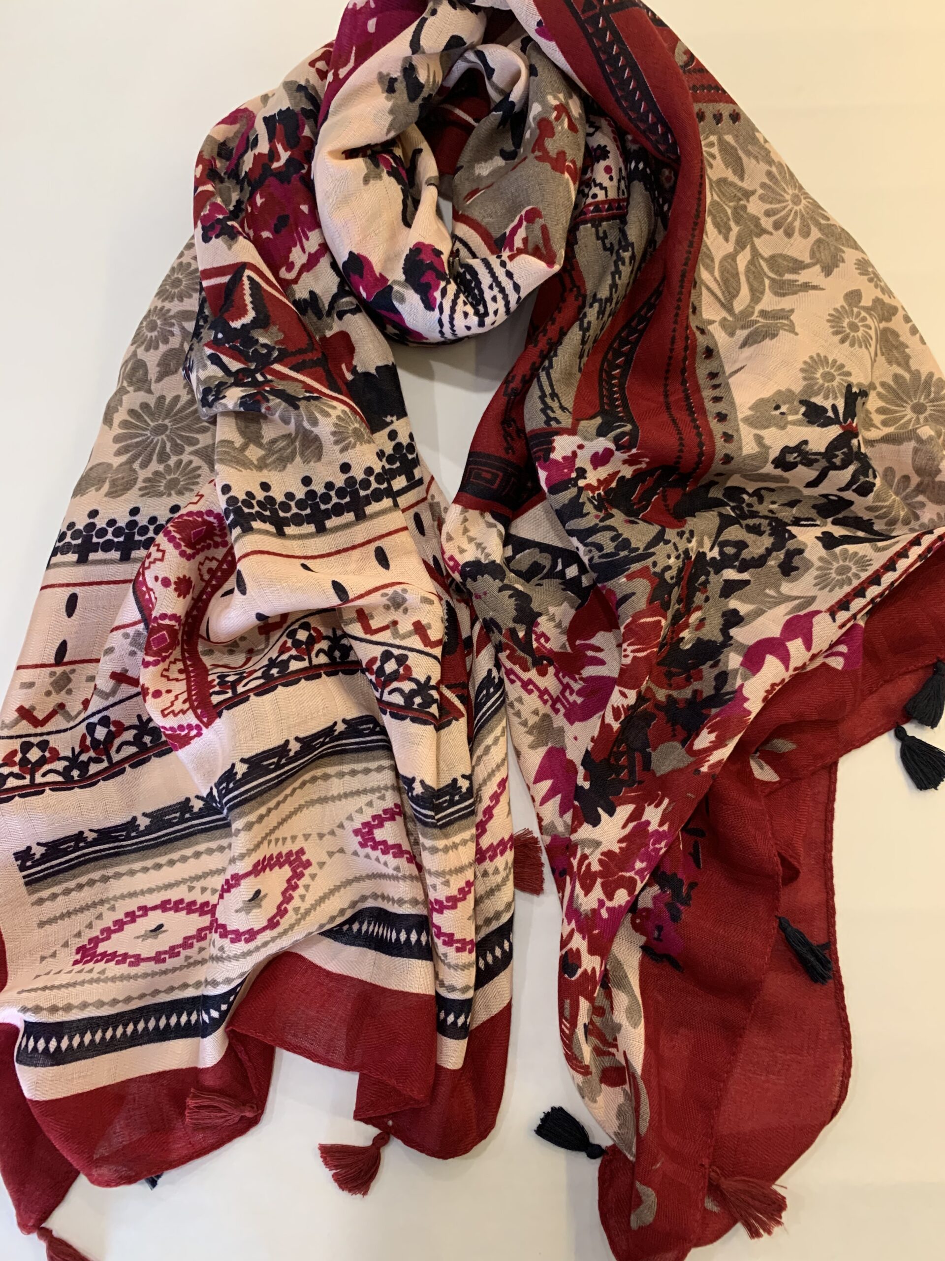 Faux fur scarf Multicoloured