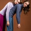 Textile wide leg pants