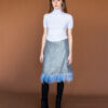 Top cashmere high neck short sleeve