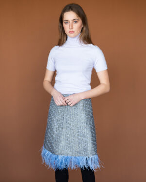 skirt with feathers