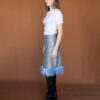 Top cashmere high neck short sleeve