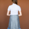 Top cashmere high neck short sleeve