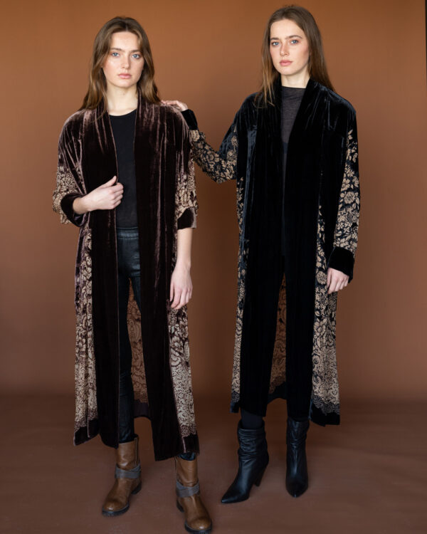 Silk velvet cardigan