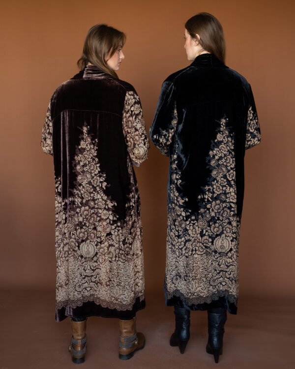 Silk velvet cardigan