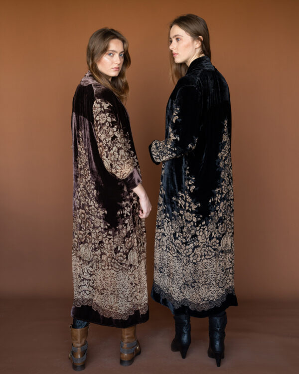 Silk velvet cardigan