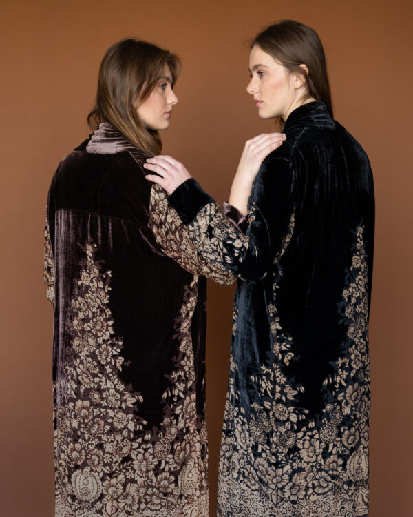 Silk velvet cardigan