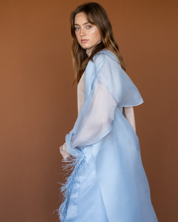 Skirt with feathers