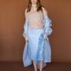Skirt with feathers