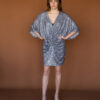 Silver sequin dress