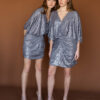 Silver sequin dress