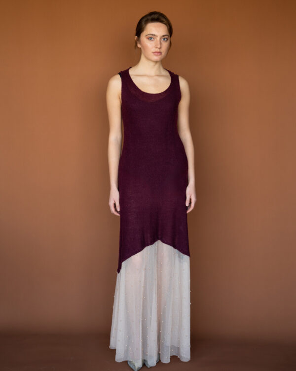 Soft wool with pearls dres