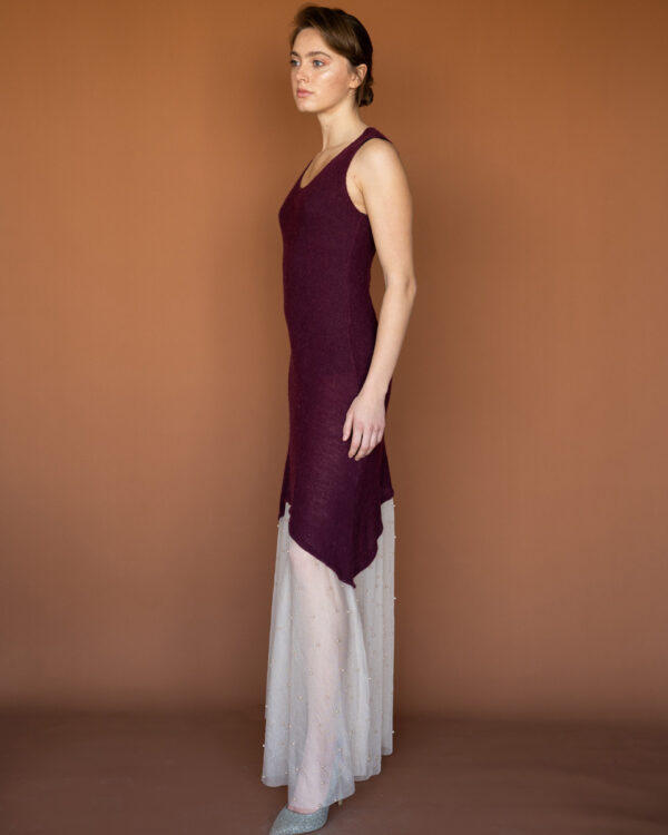 Soft wool with pearls dres