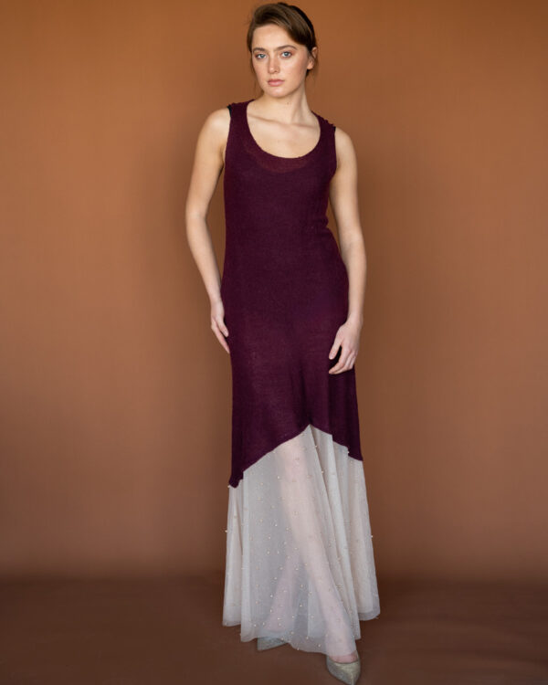Soft wool with pearls dres