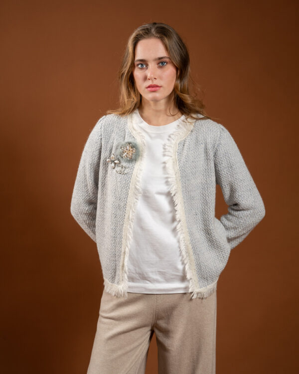 Cashmere short cardigan