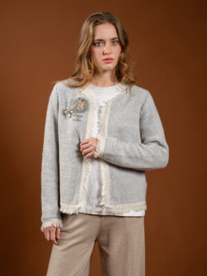Cashmere short cardigan