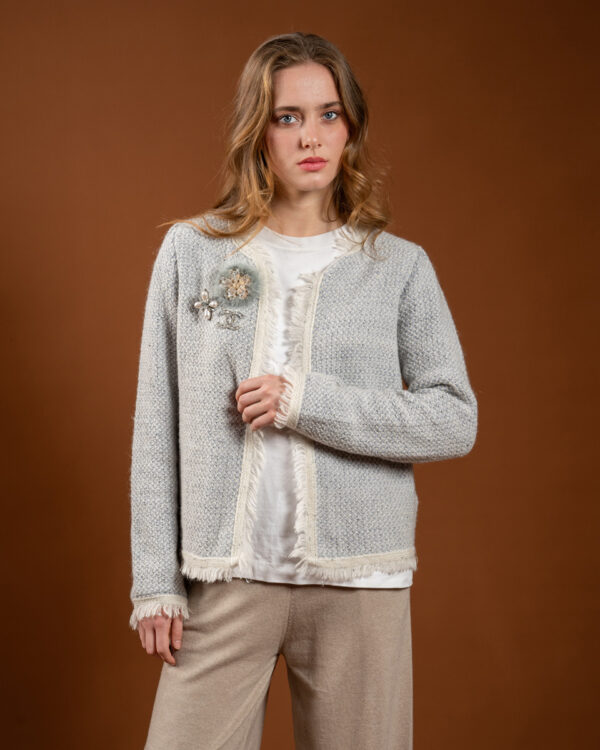 Cashmere short cardigan