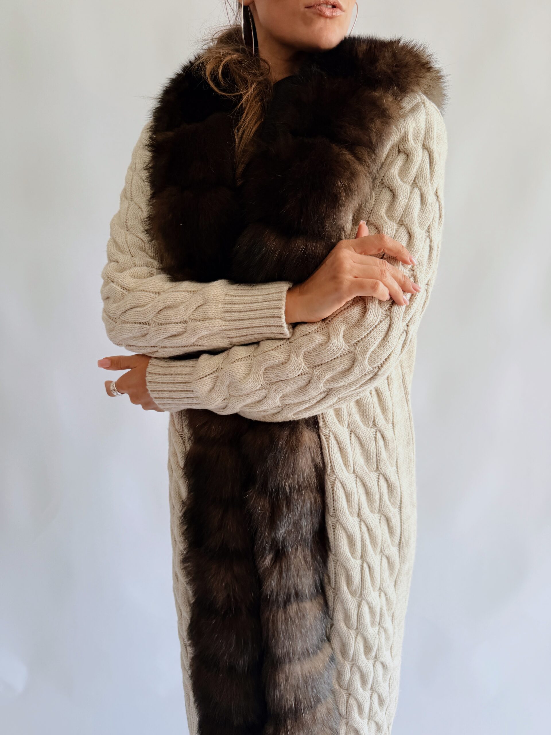 Natural Fur Cardigan