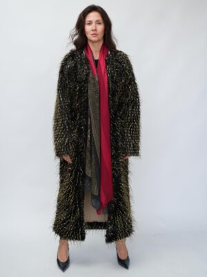 Long faux fur coat