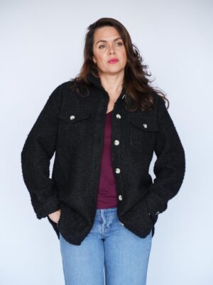 Wool oversized shirt